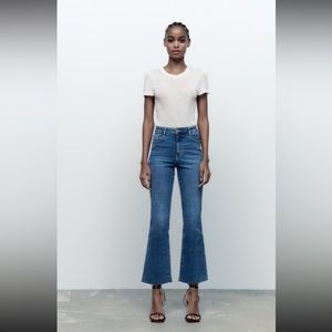 Zara High Rise Denim Flare
